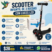 SCOOTER INFANTIL DE 3 RUEDAS CON LUCES LED. Carriola - Img 57972102