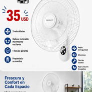 🌀 Ventilador de Pared 16" DESMATT - 3 Velocidades + Oscilante - $35 USD - Img 57189513