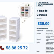 CAJONERA DE ZAPATOS PLEGABLE DOBLE VPT-0074 - Img 55991723