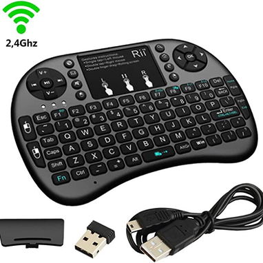 Mini teclado Retroiluminado inalámbrico con touchpad (ORIGINAL NEW) Rii i8+ -- 59103445 - Img 124274172