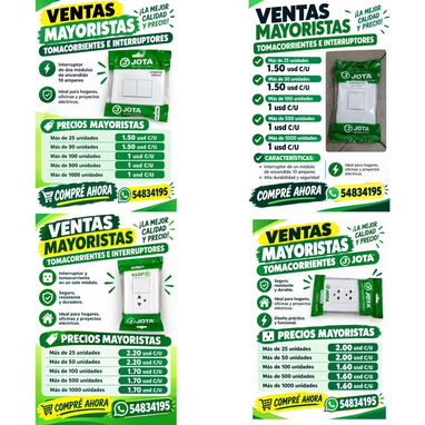HABANA venta mayorista y minorista de canaletas, tomacorrientes, interruptores,cajas de superficie para breaker y más.. - 5/10