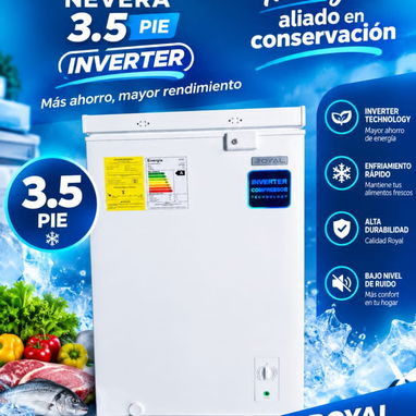 🏵️Las mejores neveras Royal de 3.5 pies- Inverter 🏵️ ‼️ lo mejor para sistemas fotovoltaicos 🔆enfría y congela - 2/2