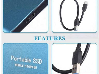 Xiaomi-Unidad de estado sólido externa SSD portátil de 1TB, disco duro USB 3,0/tipo C Características: Velocidad de tran - Img main-image-45829115