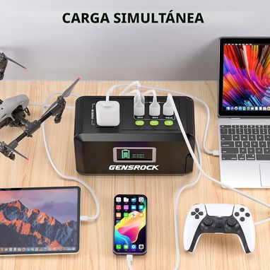 Estación de energía portátil GENSROCK de 120 W (pico de 220 W), generador solar de campamento de 88 Wh, banco de energí - 3/7