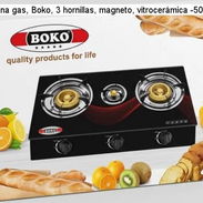 Cocina de gas Boko 3 hornillas magneto vitrocerámica - Img 57898601