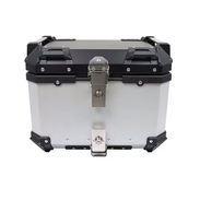 Baúl Trasero Para Motocicleta 45L De Aluminio Impermeable Para Equipaje Silver / Black | Accesorios para moto - Img 52846841