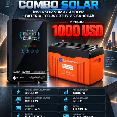 ⚡ COMBOS SOLARES HÍBRIDOS (LiFePO4) ⚡ - 6/9