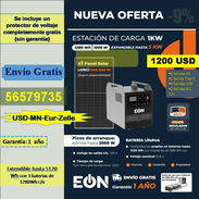 OFERTA-FG-Estación de Energía (1kw) C/PANEL SOLAR tlf 56579735 /(USD-MN-Eur-Zelle)/Envio Gratis/Garantía 1 año - Img 54717585