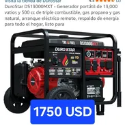 ✅️PLANTA DE GAS Y GASOLINA 3️⃣TRI FUEL DURO STAR 13000W AMERICANA - Img 55309021