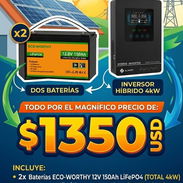 El mejor kit de energía Sumry 4kw+ 2 baterías de 2kw 4kilos en total - Img 55664449