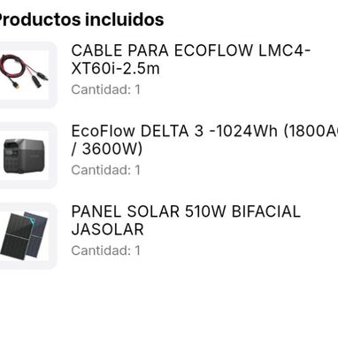 Ecoflow delta 3 1024wh con cable xt60i y panel bifacial 510w - 2/2