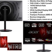 Monitor Acer Nitro 32 pulg, 2k, HDR  400, 165hz, 1 ms, primera mano nuevo en caja - Img 45417510