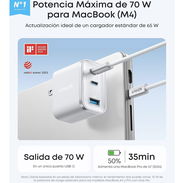 ANKER NANO 70W | NUEVO Y SELLADO | 3 PUERTOS | CARGA RÁPIDA - Img 57386211