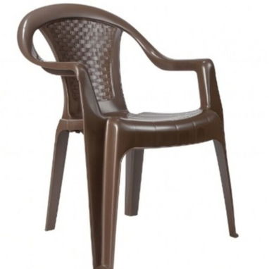 Silla con Reposabrazos 7HOUSE Dimensiones: 59x53x89cm Marca  7HOUSE Color  Marrón , Blanco y Verde - 3/3