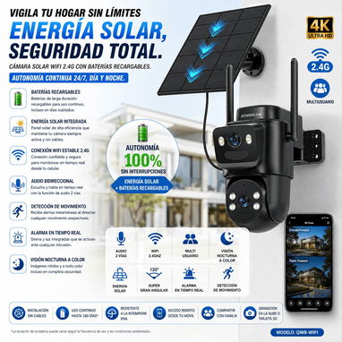 Cámara solar Wifi/ sin corriente 24 horas/7 dias - Img 123304803