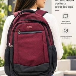 Mochila para laptop con puerto USB – 30 USD  Mochila amplia y acolchada, ideal para trabajo, universidad y uso diario. - 2/6