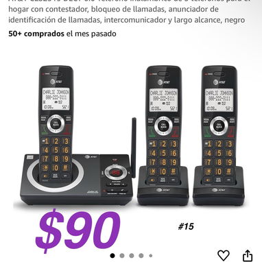 Inalambricos de 1 base hasta 5 bases desde los $35 usd. Panasonic*At&t*Vtech - Img 116574766