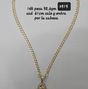 Cadena de oro 14k 38.6gm 61cm original - Img 49942600