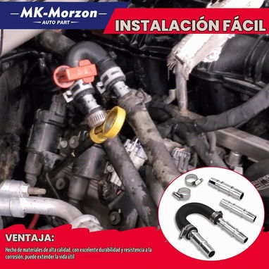 Kit de derivación del núcleo del calentador del motor con manguera - 2/2