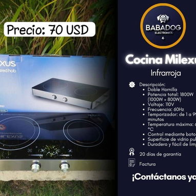 Cocinas infrarrojas MILEXUS 1Q y 2Q. ¡Mejores precios! - Img 122501591