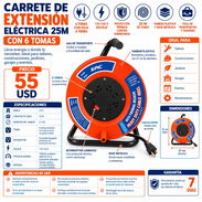 Carrete De Extensión Eléctrica 25M - Img 58256572