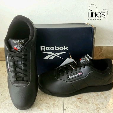 Tenis REEBOK ( zapatillas ) CLASSICS PRINCESS 100% ORIGINALES, IMPORTADOS DE EEUU. EN NEGRO TF: 59030040. - Img 101718597
