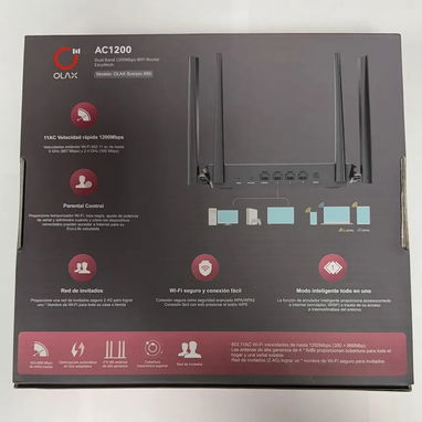 Router Sellados OLAX Scorpio X60 AC1200 WiFi Dual Band, inalámbrico de 1200 Mbps con MU-MIMO, Gigabit 63142460 - 2/4