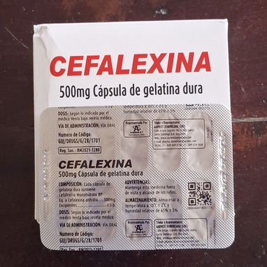 ⚕️- Cefalexina 500mg, 1 Tira de 10 Capsula -⚕️ - Img 113302052