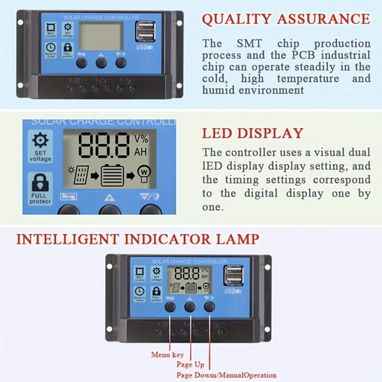 Controladores de carga solar MPPT de 100A con pantalla LCD, utilizado para baterías de 12V/ 24/36/48 - Img 121616255