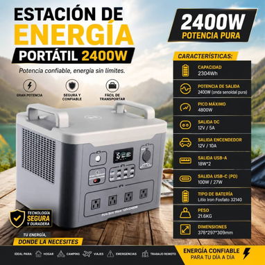 🎉 ¡PROMOCIÓN ESPECIAL! ☀️🔋 Compra una estación de energía y llévate un PANEL SOLAR GRATIS.  🔥 Super oferta por tiempo - 2/10