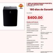 AIRE ACONDICIONADO PORTÁTIL ML-AP-14K BTU 110V VPT#-0012 - Img 55218117