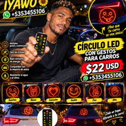 🚗🔥 ¡DALE VIDA A TU CARRO CON UN TOQUE ÚNICO! 🔥🚗 ✨ CÍRCULO LED CON GESTOS PARA CARROS ✨ ¡Controla y cambia las expres - Img 57503513