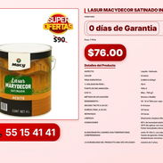 LASUR MACYDECOR SATINADO INCOLORO 4 L VPT-0171 - Img 56216081