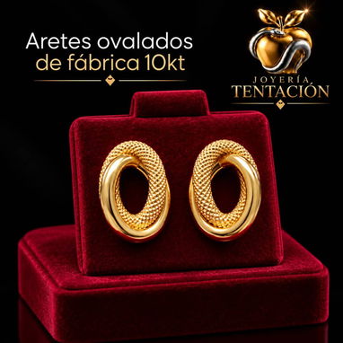 Aretes de oro 10k, varios modelos - 8/10