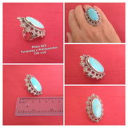 SORTIJA DE PLATA 925 ,TURQUESA Y MARQUESITAS - Img 55844709