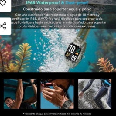 55 USD O AL CAMBIO SMARTWATCH ACERO INOXIDABLE..VALVULA PARA DESCOMPRESIONAR DESPUES DE HABER ESTADO SUMERGIDO ...PANTAL - Img 122672610