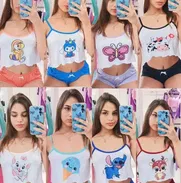 Pijamas de mujer crop top a la moda - Img 49713408