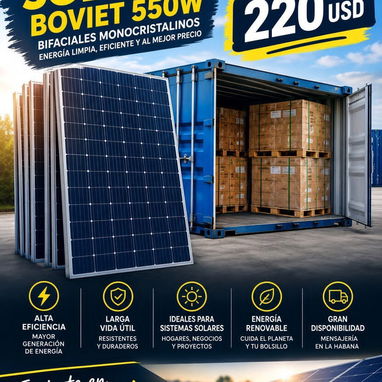 PANELES SOLARES BOVIET 550W MONOCRISTALINOS BIFACIALES  ⚡ POTENCIA: 530W-555W (Alta eficiencia 21.32%) 140 x contenedor - 5/5