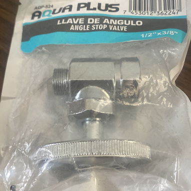 Llave de ángulo media por 3/8 - 2/2