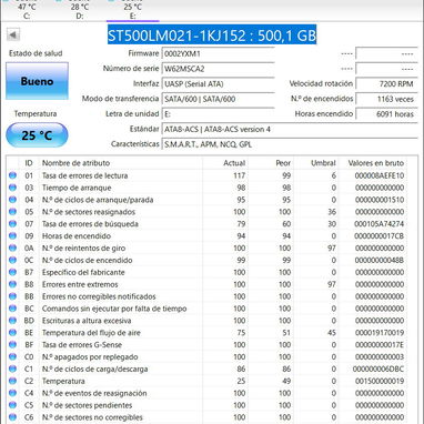 VENDO DISCOS INTERNOS DE LAPTOP DE USO.PERFECTO ESTADO.ADJUNTO PANTALLA CRYSTALDISKINFO - Img 117443644