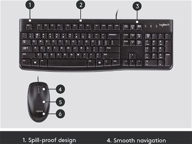 Juego de mouse y teclado para escritorio MK120 de Logitech, Negro talla única 53828661 - Img main-image-45506792