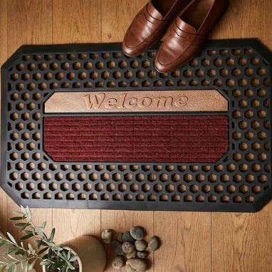 💁‍♀️Alfombras Welcome engomadas  ✅Medidas: 75 cm x 45 cm  💵$8 usd - 2/7