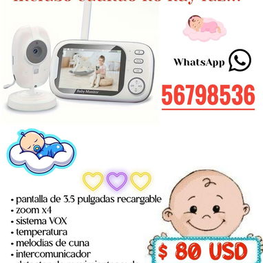 Mini cámara de seguridad. Monitor/ Intercomunicador para bebé - Img 117610562