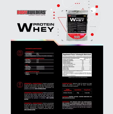 Kit Whey Protein 500g + BCAA 100 g + Creatine 100 g + Coctelera BodyBuilders, 53583761 - Img 87281451