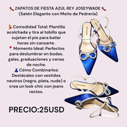 💙 Zapatos de Fiesta Azul Rey Joseywade con Pedrería – $25 USD - Img 56970928