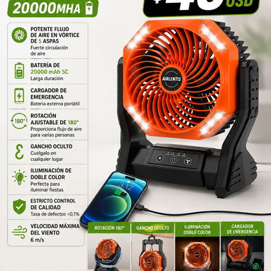 Ventiladores recargables de 20000mAh y 40000mAh - 2/4