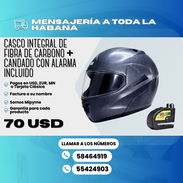 🏍️ Casco integral de fibra de carbono 🔒 Candado con alarma incluido 💲 Solo $70 - Img 54815909