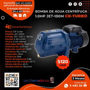 🌊 POTENCIA 1 HP 🌊 CR-TURBO BOMBA DE AGUA CENTRÍFUGA 110/220V. MENSAJERÍA CON FACTURA Y GARANTÍA.TL 54833699 - Img 52676156