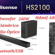 HISENSE /240W SUBWOOFER INALAMBRICO/BLUETOOTH/USB/AUDIO OPTICO/SURROUND HD 3D.OKM EN CAJA - Img 45438287