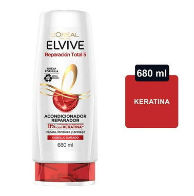 1> Kit shampoo más acondicionador Elvive Loreal "Reparación Total 5 en uno" - Img 95509625